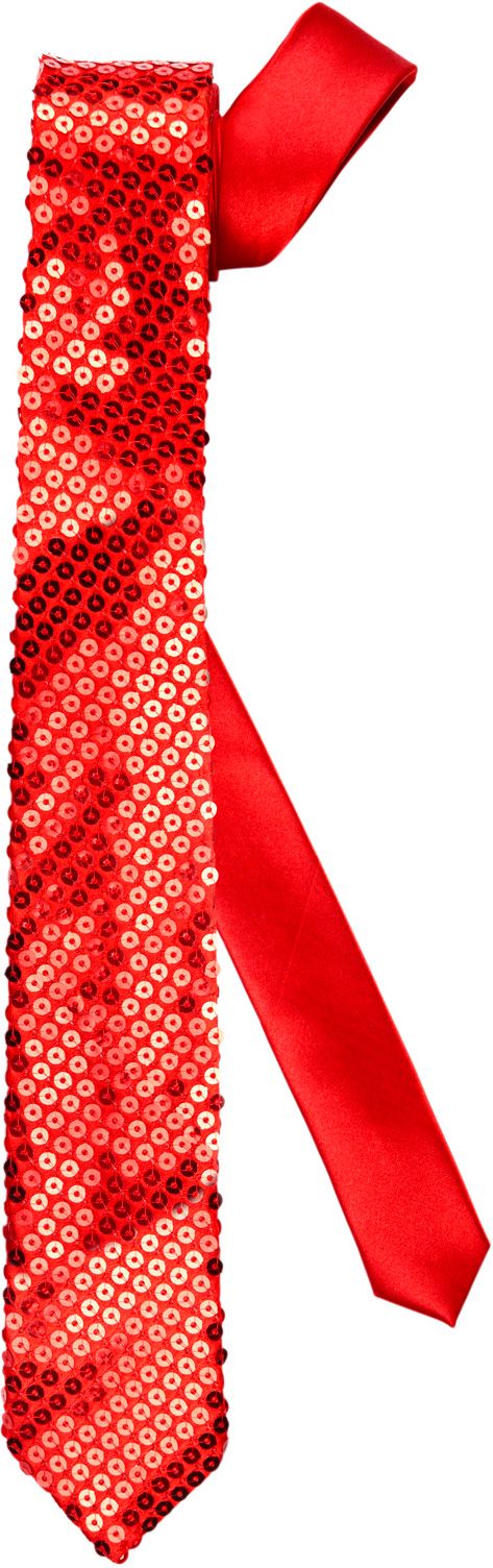 Rode Pailletten Stropdas Luxe