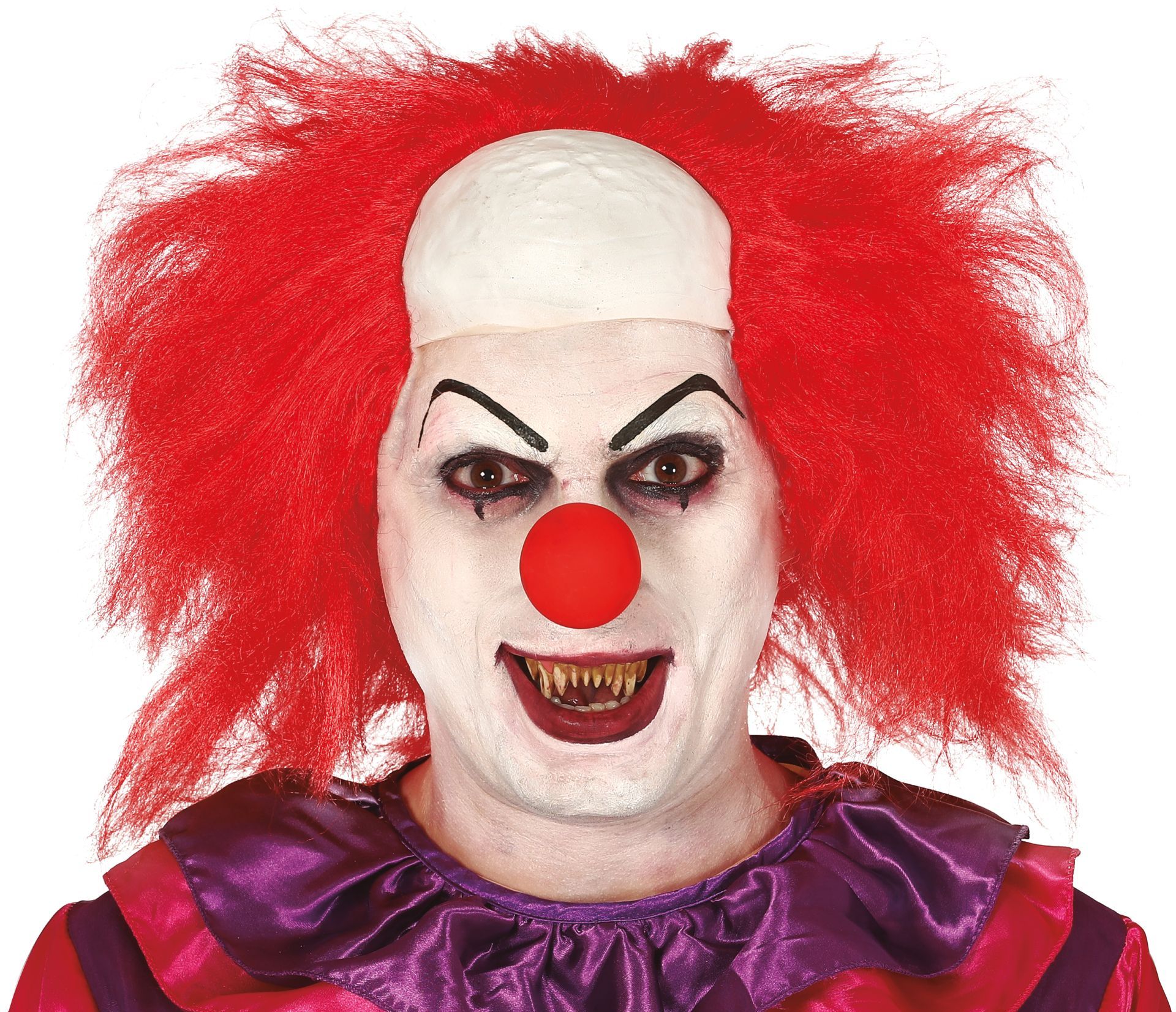 Rode pruik killer clown