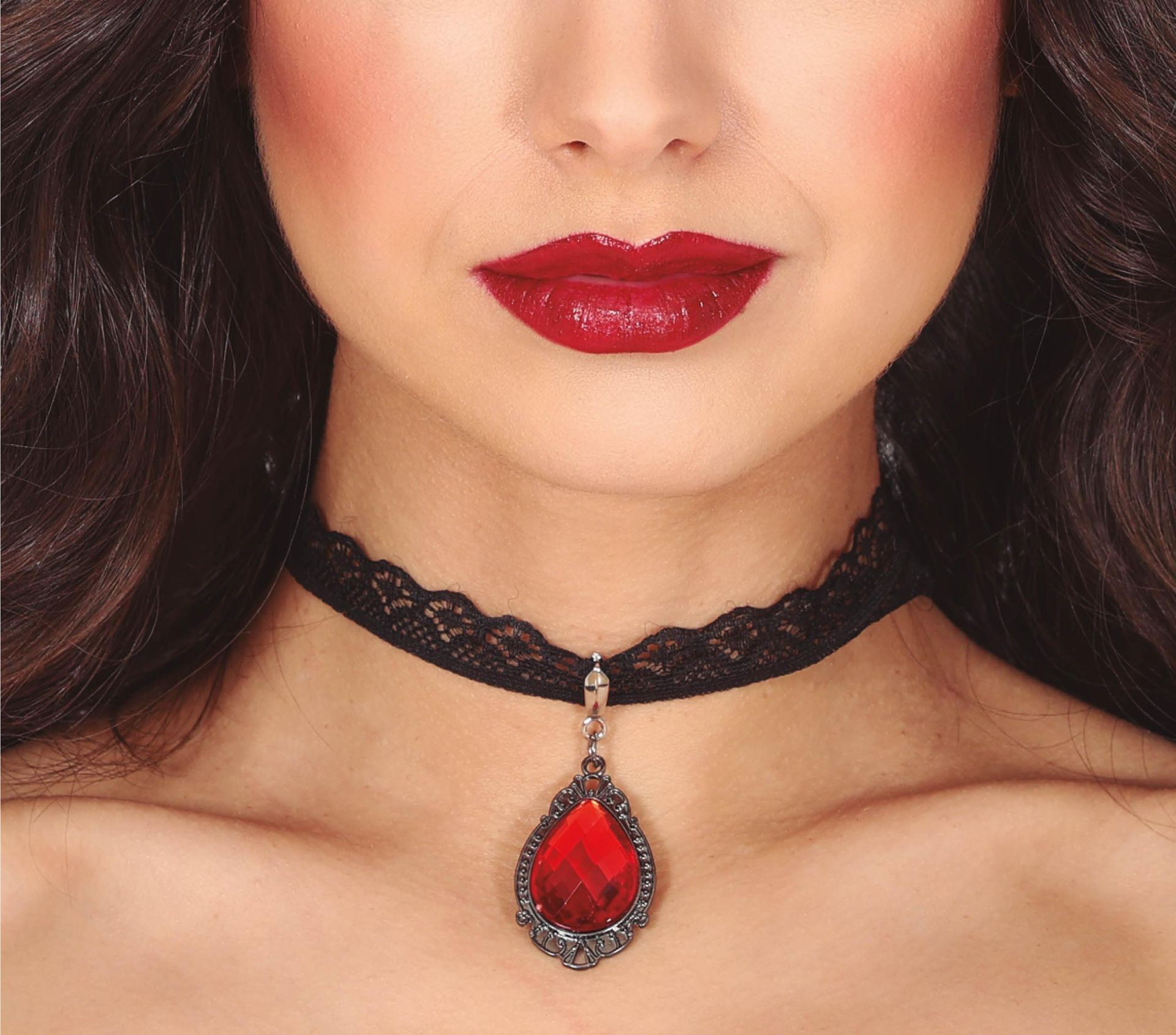 Rode Robijn Choker Halloween