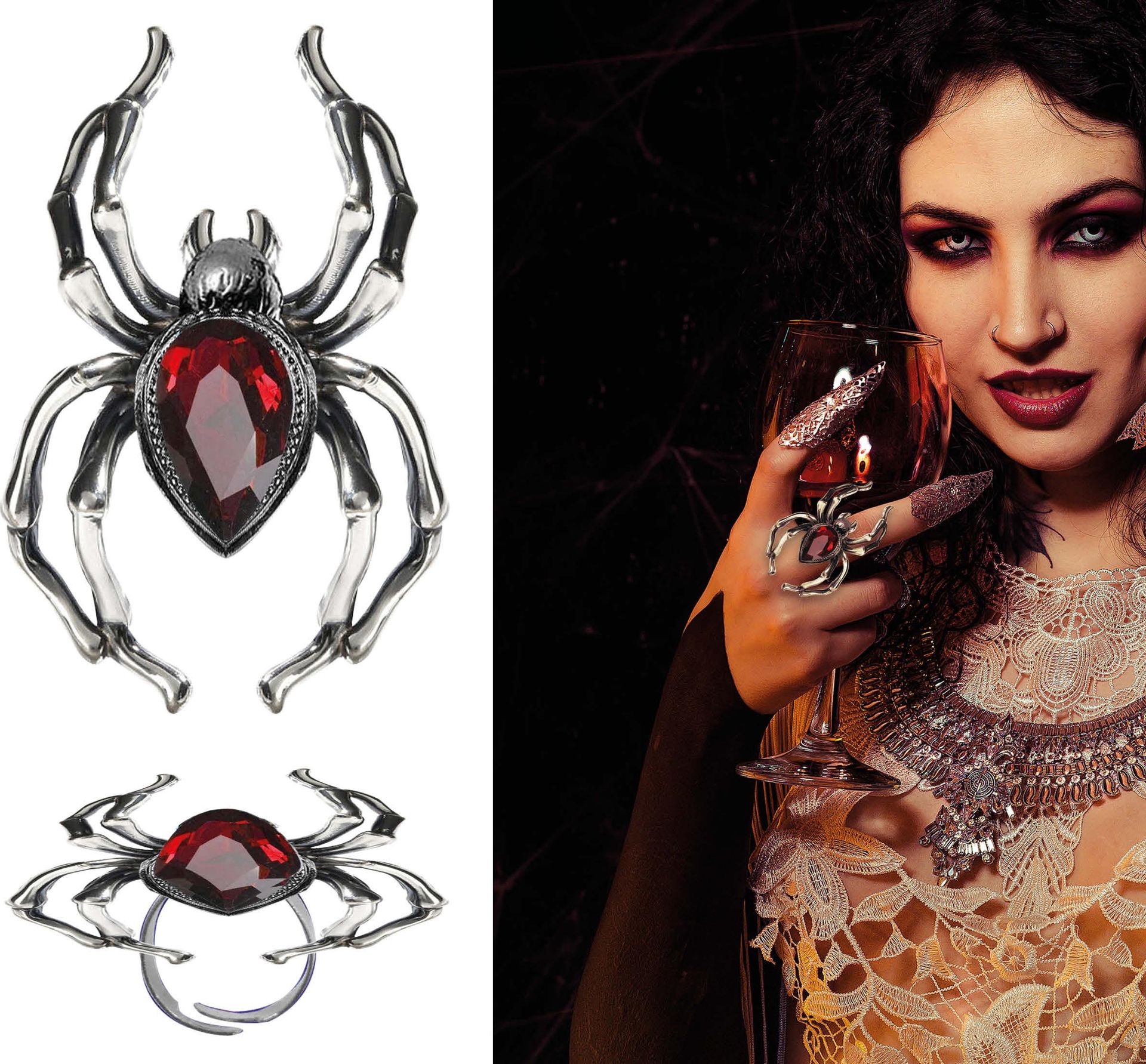 Rode Robijn Spin Ring