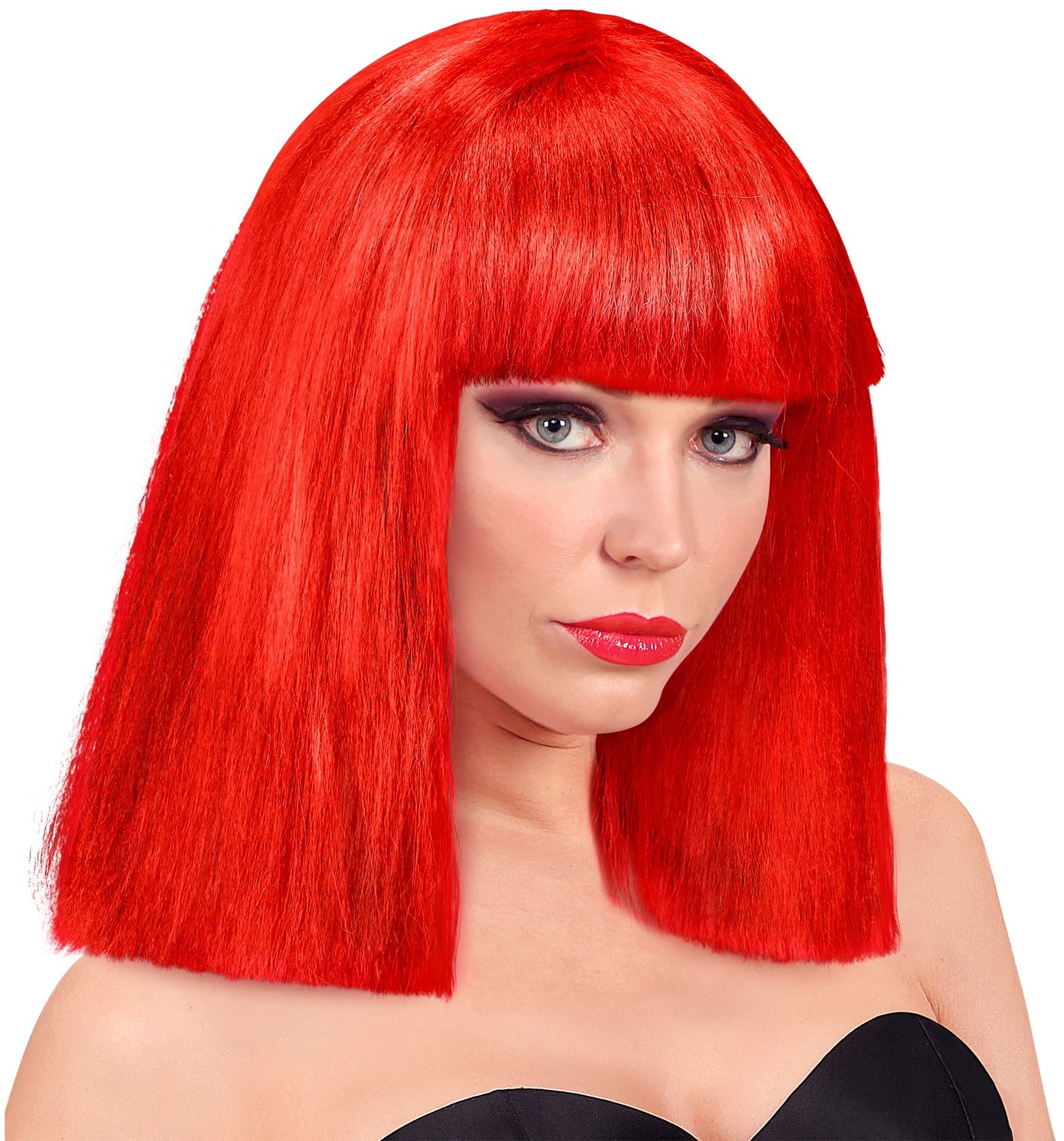 Rode Showgirl Pruik