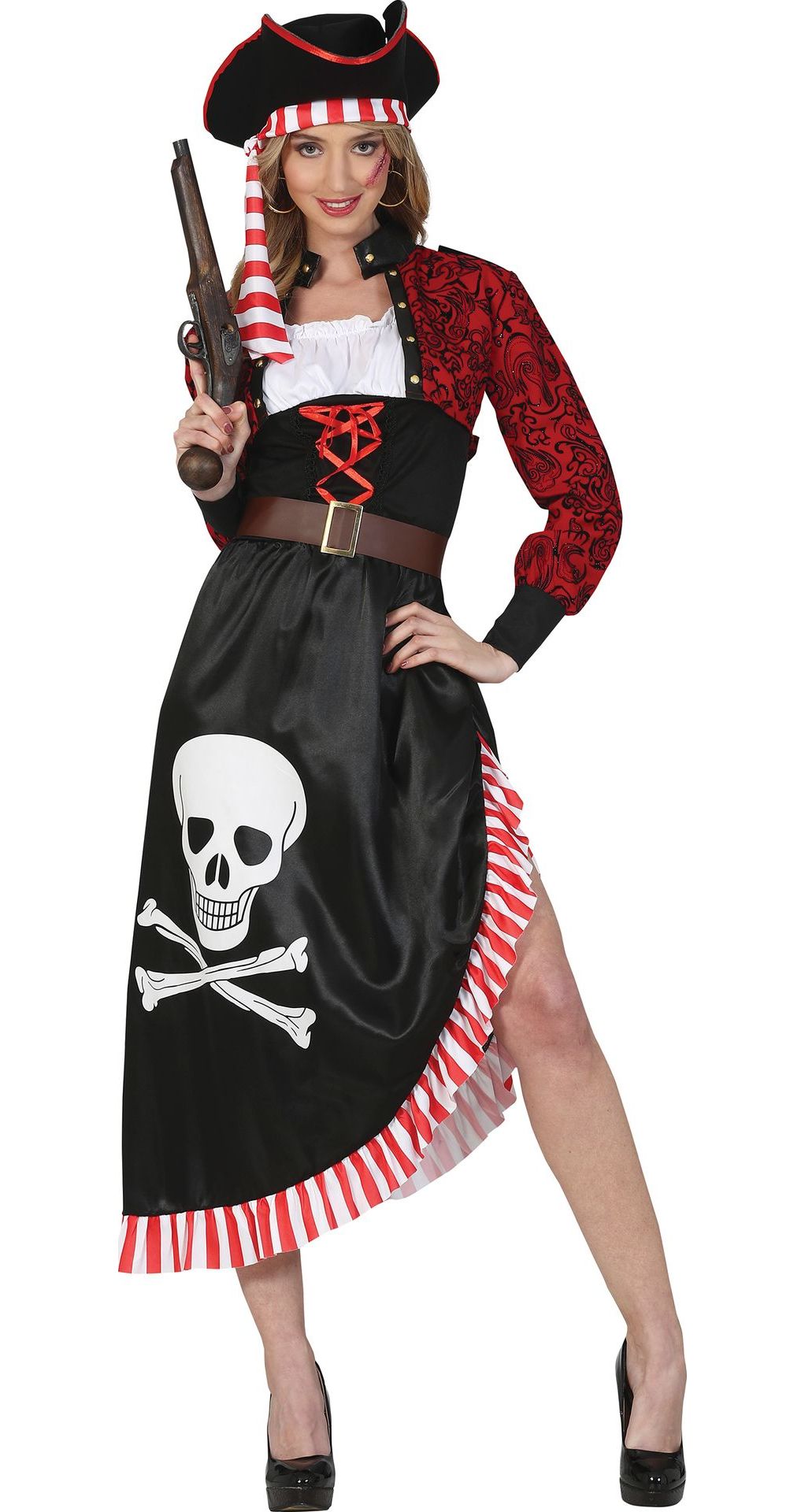 Rode Skull Piraten Jurk Dames