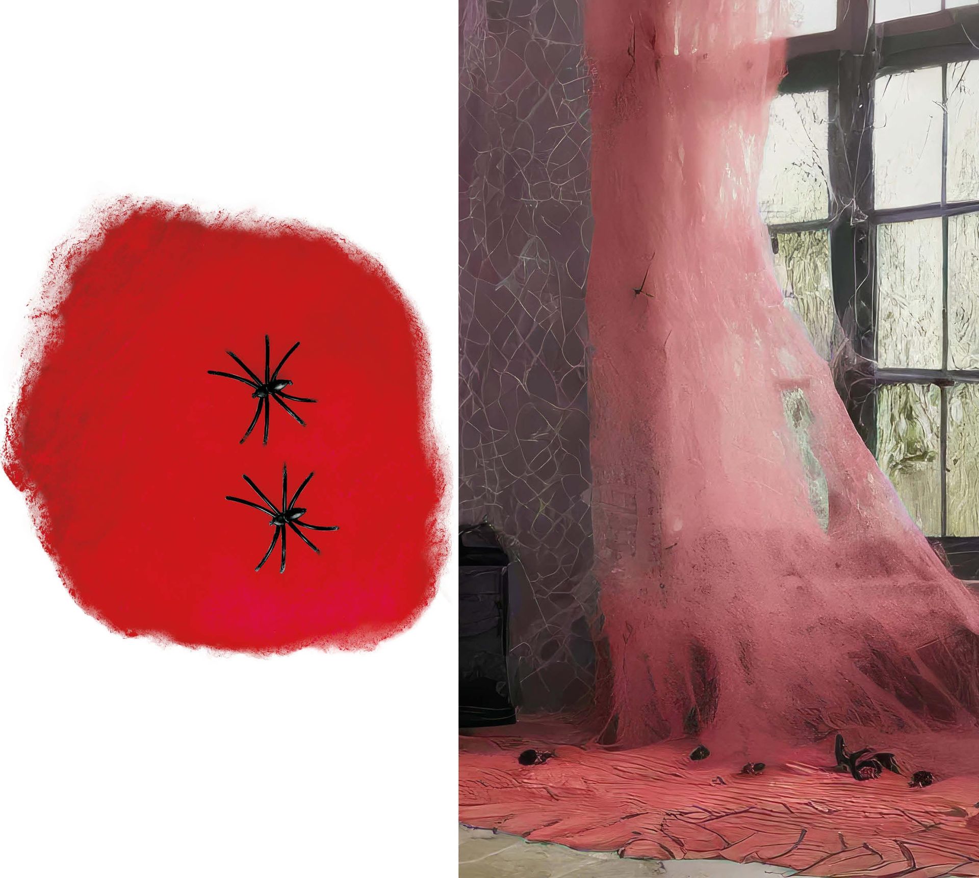 Rode Spinnenweb Decoratie