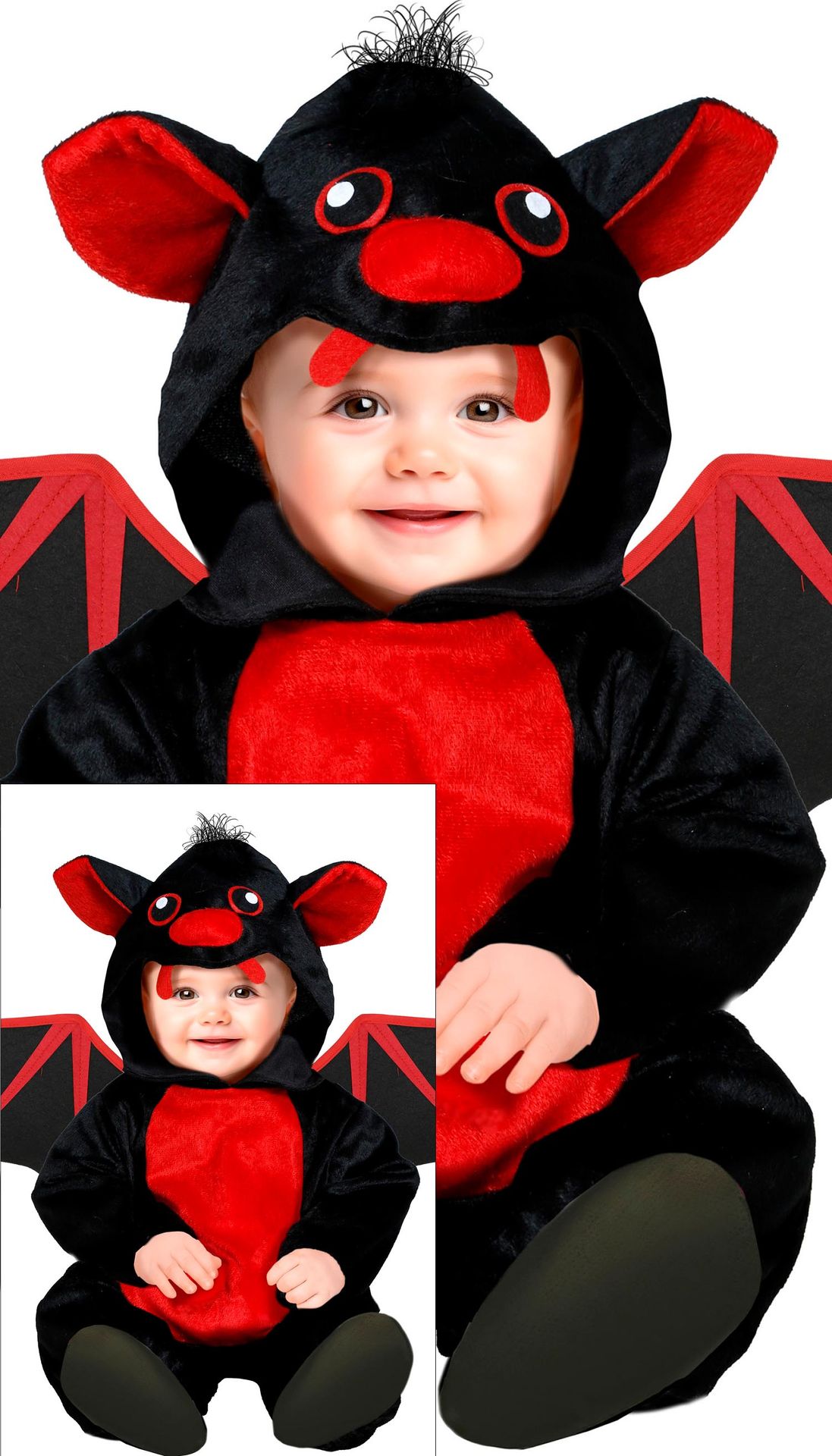 Rode Vleermuis Onesie Baby