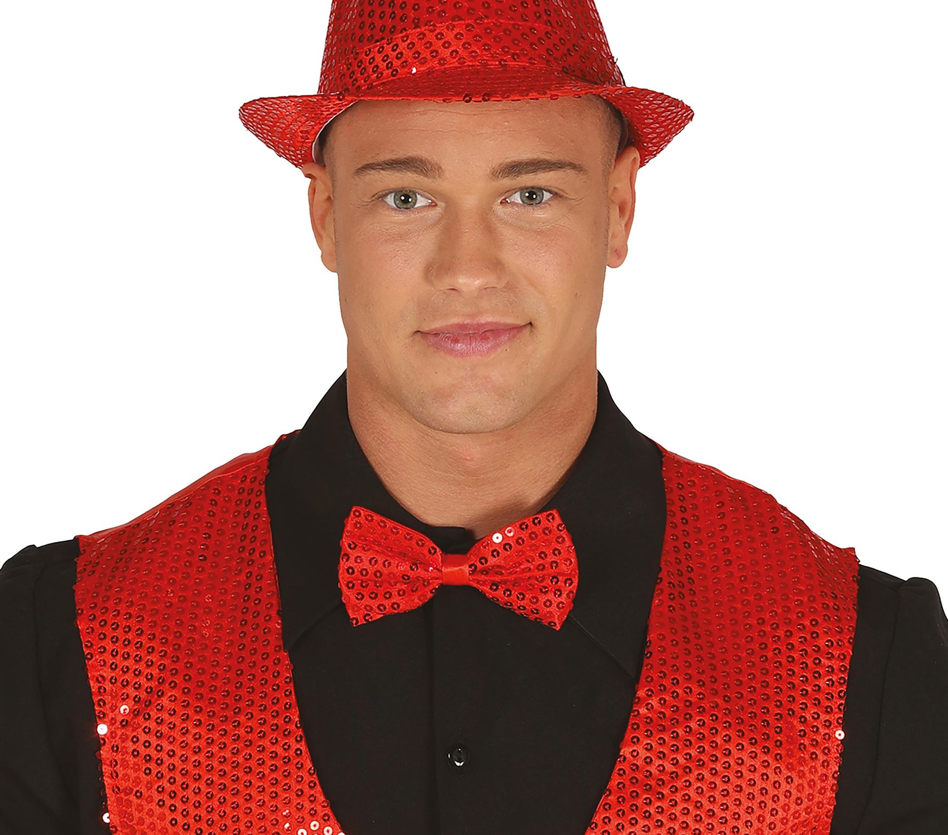 Rode Vlinderdas met Pailletten