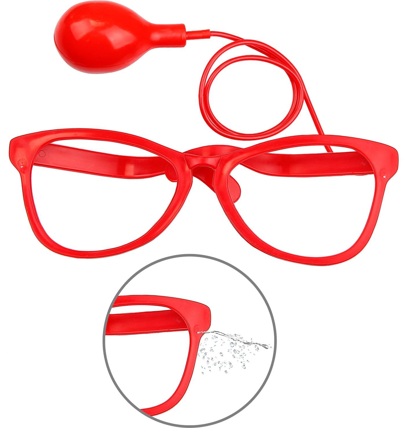 Rode Waterspuitende Maxi Feestbril