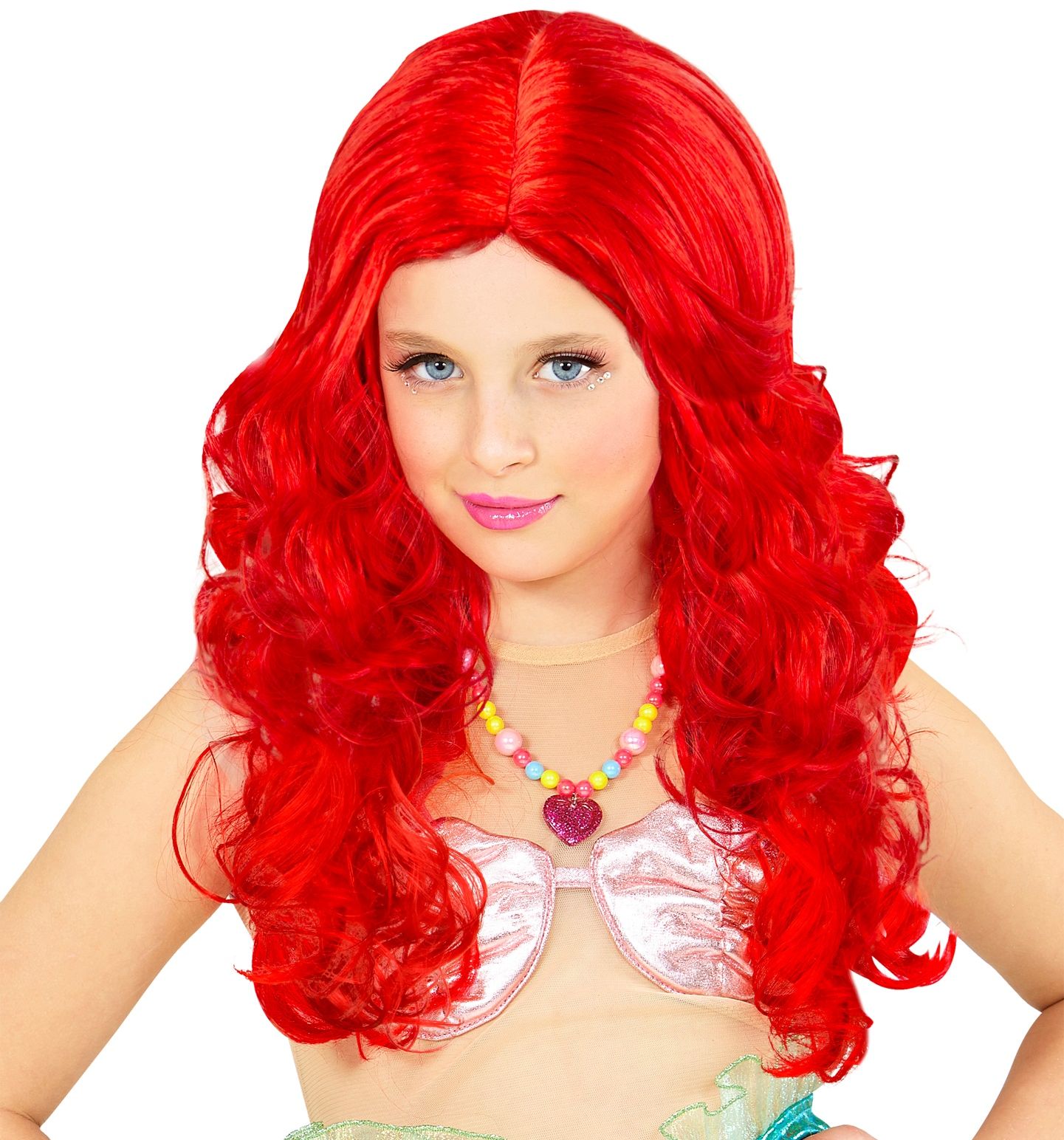 Rode Zeemeermin Pruik Kind