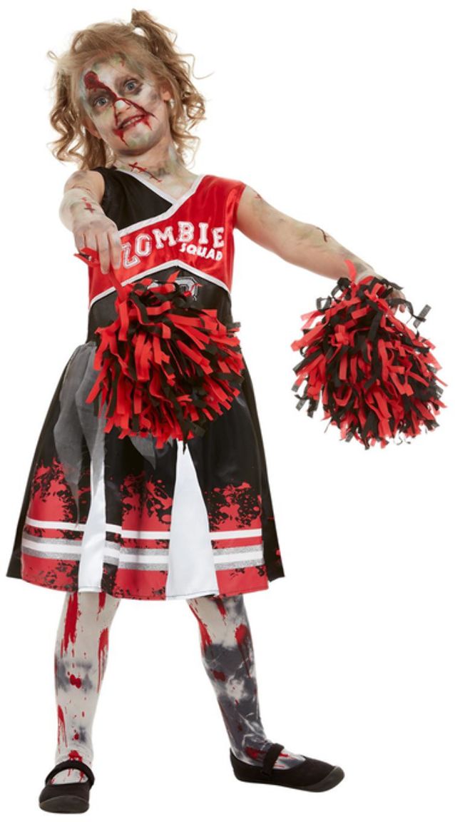 Rode zombie cheerleader meisjes pakje