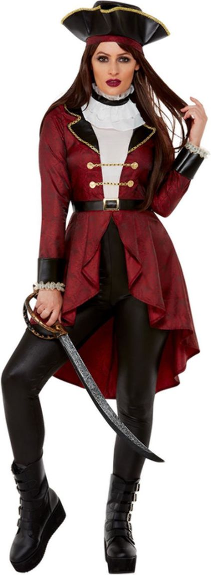 Roekeloze Piraten Kostuum Dames Rood