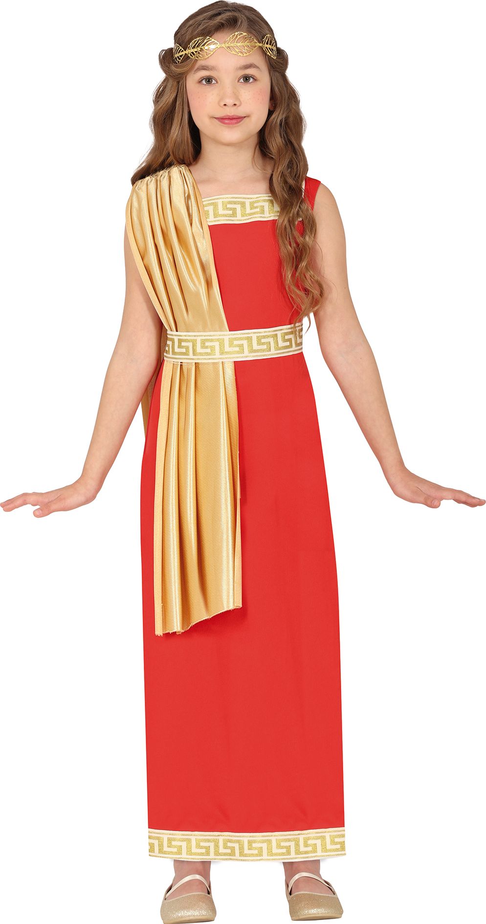 Romeins Kostuum Meisjes Rood-Goud