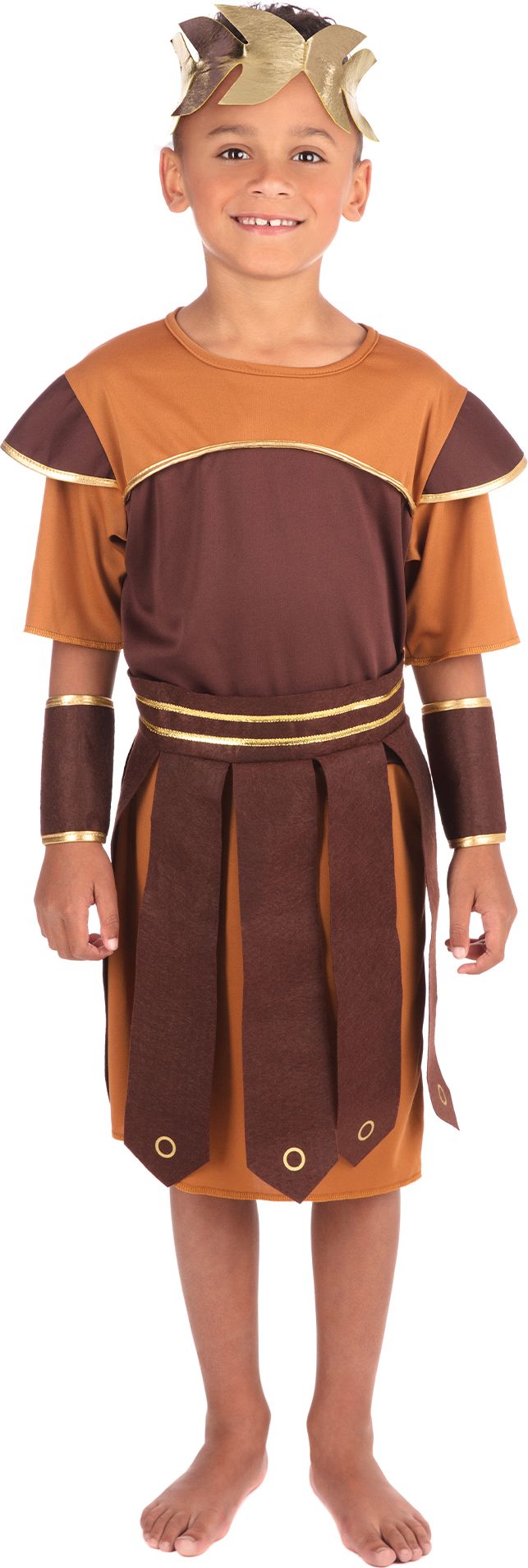 Romeinse Soldaat Kostuum Jongens Bruin