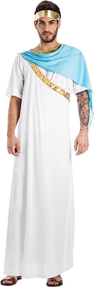 Romeinse Toga Kostuum Heren Wit