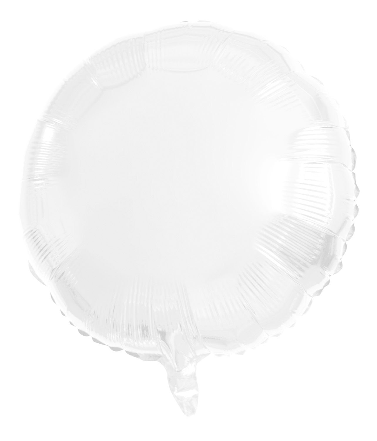 Ronde folieballon 45cm wit metallic
