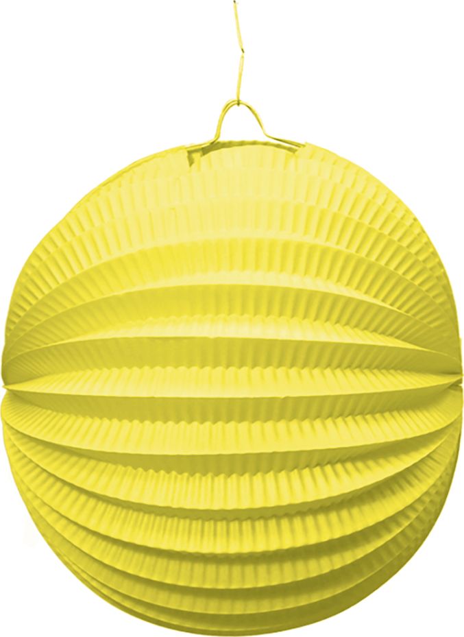 Ronde Lampion Decoratie Geel