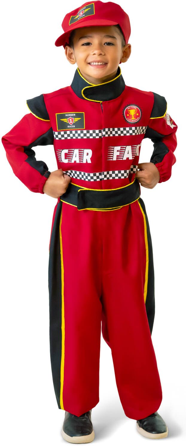 Rood Auto Racer kostuum Jongens Meisjes