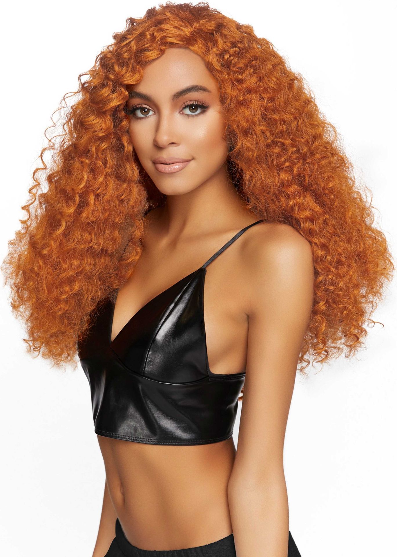 Rood Bruine Lilly Pruik