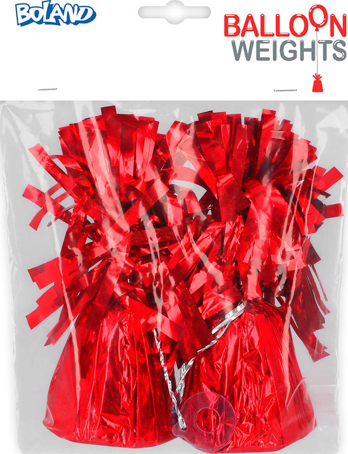 Rood Gekleurde Ballongewichten Folieballon 2-Delig