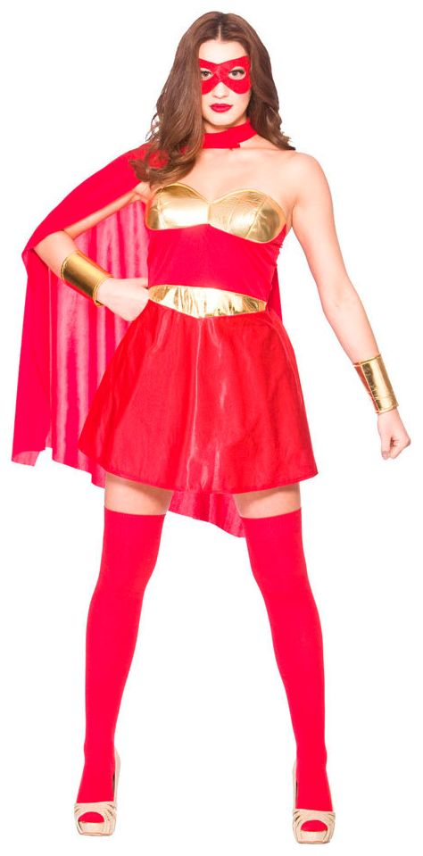 Rood goud superhelden jurk