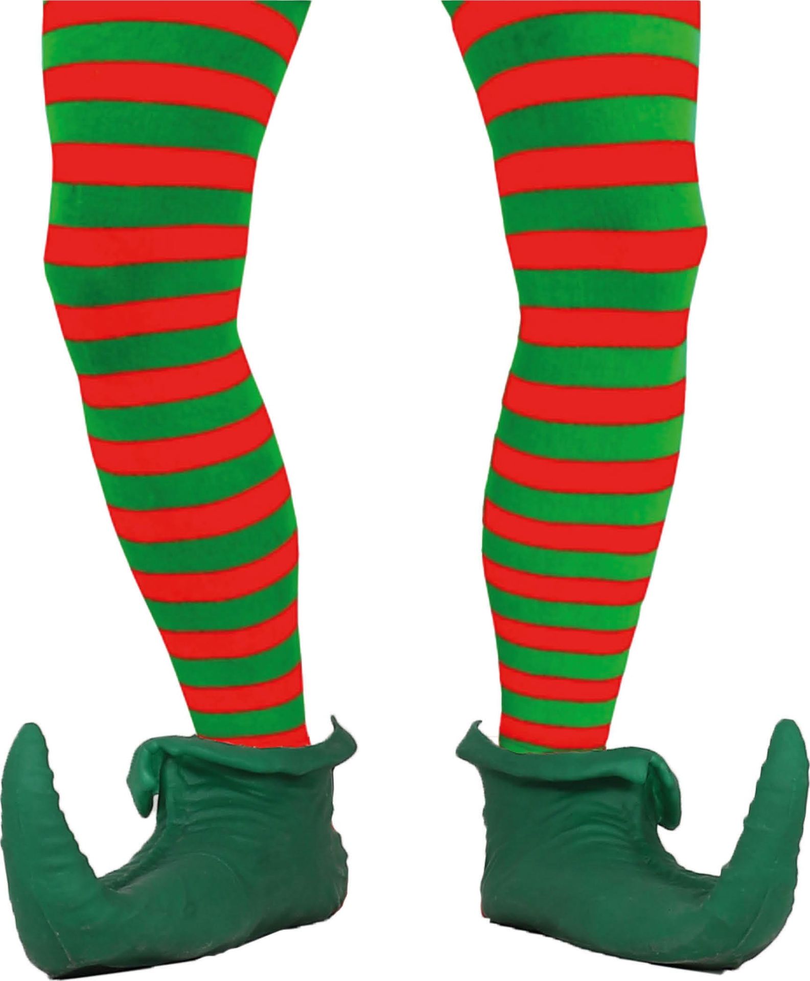 Rood Groen Gestreepte Panty Unisex