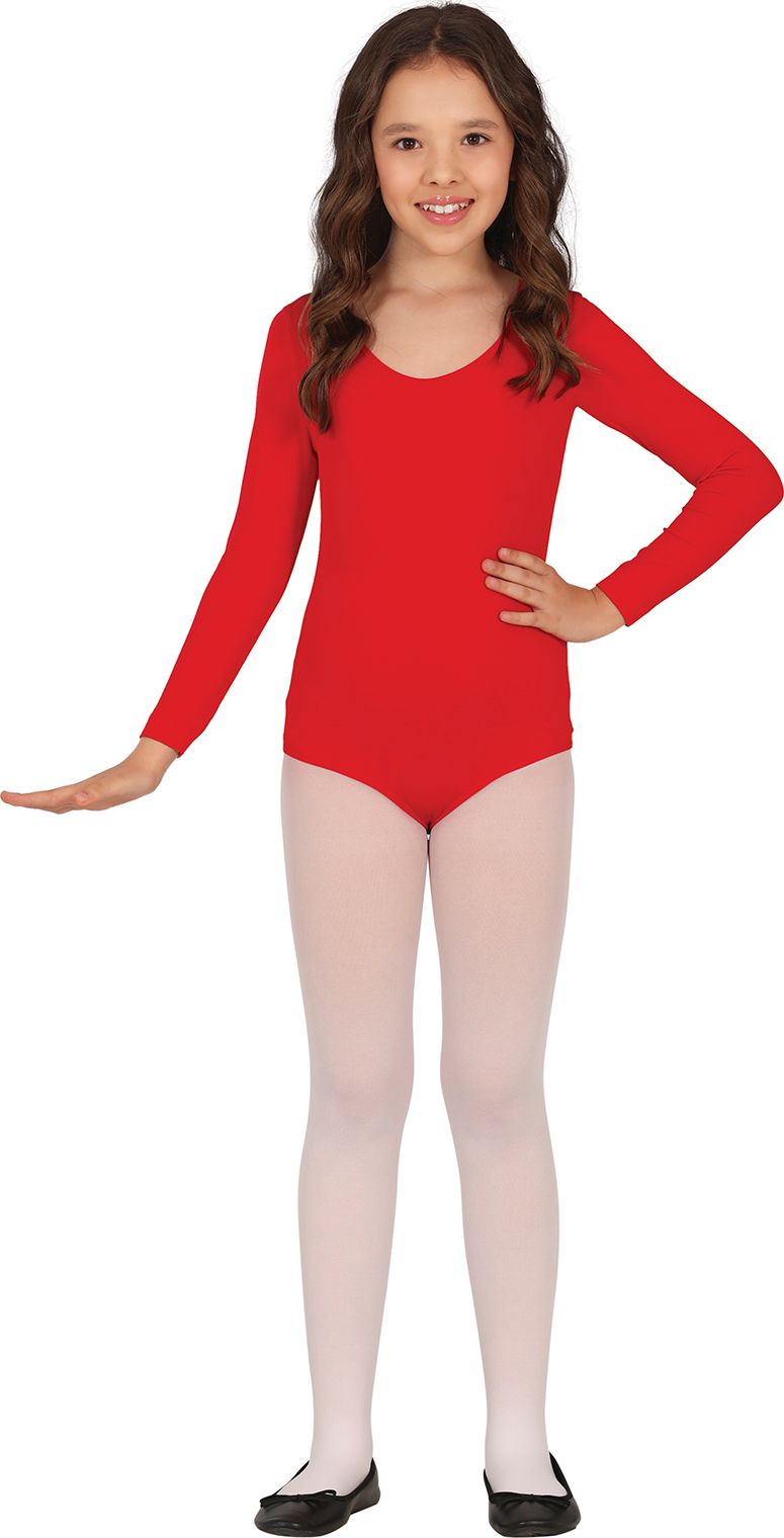 Rood Lange Mouwen Leotard Kind