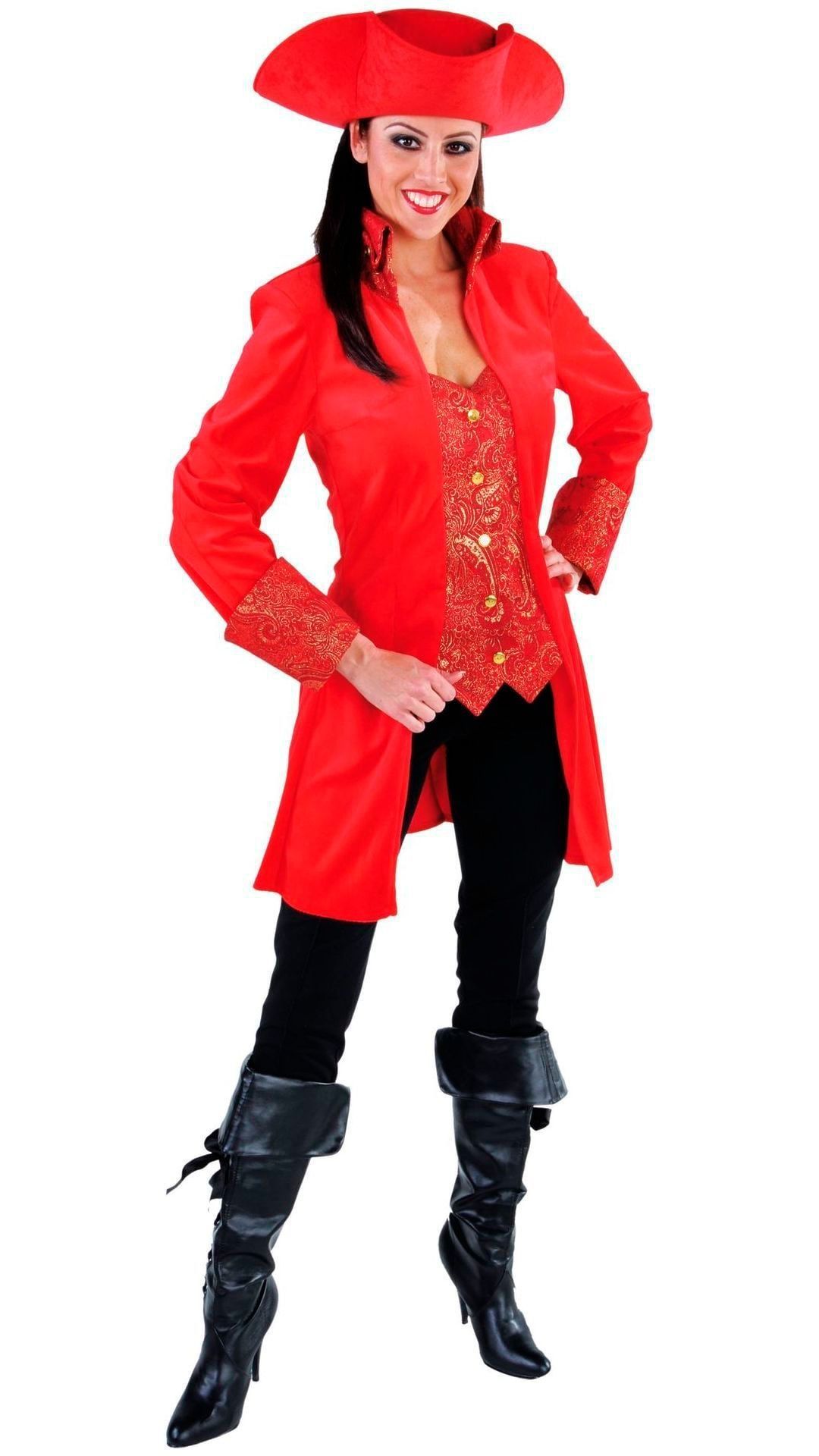 Rood Markiezin Jasje Dames