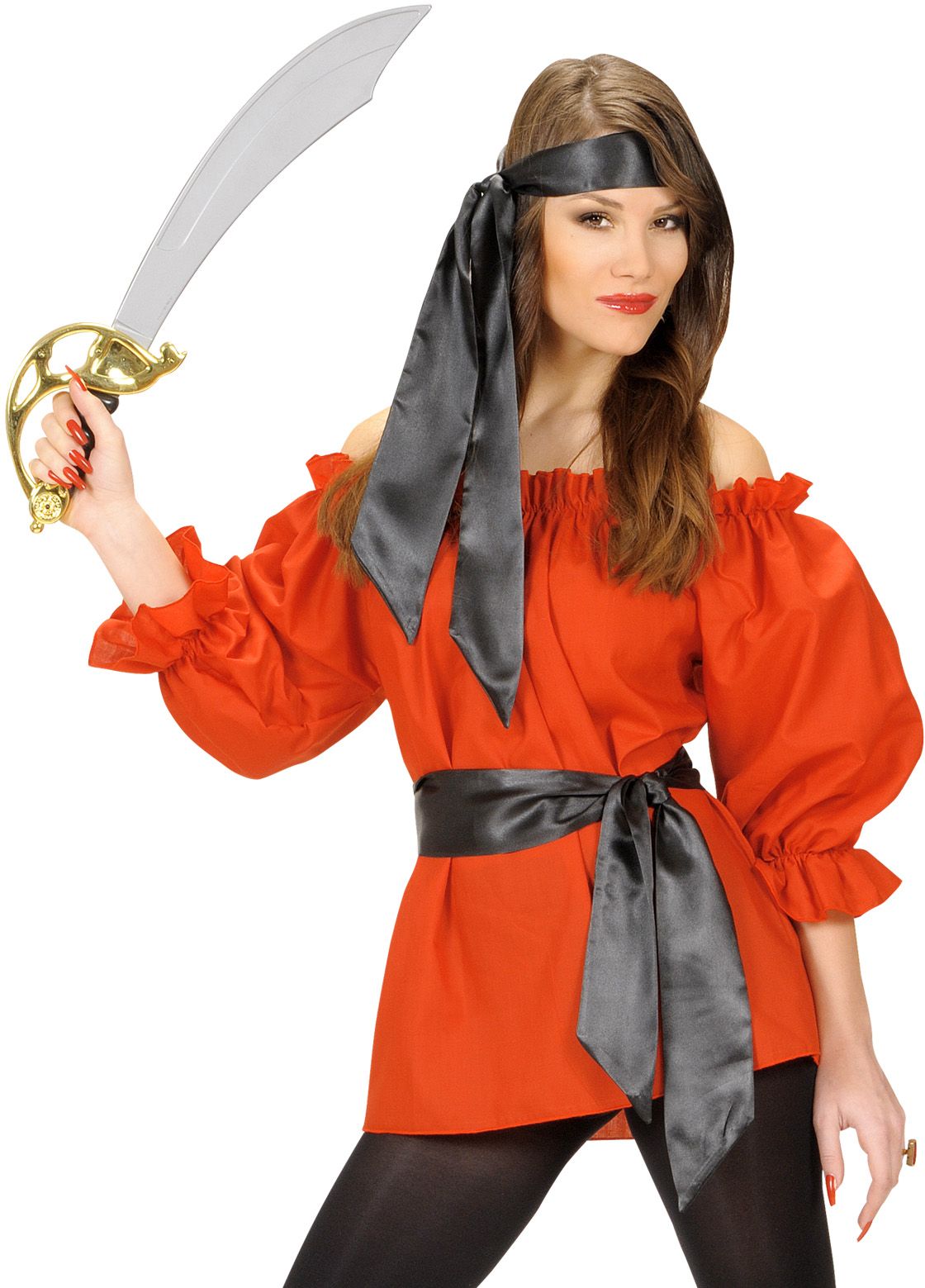 Rood Piratenshirt Dames