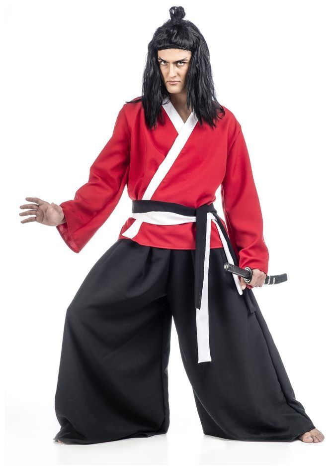 Rood samurai kostuum