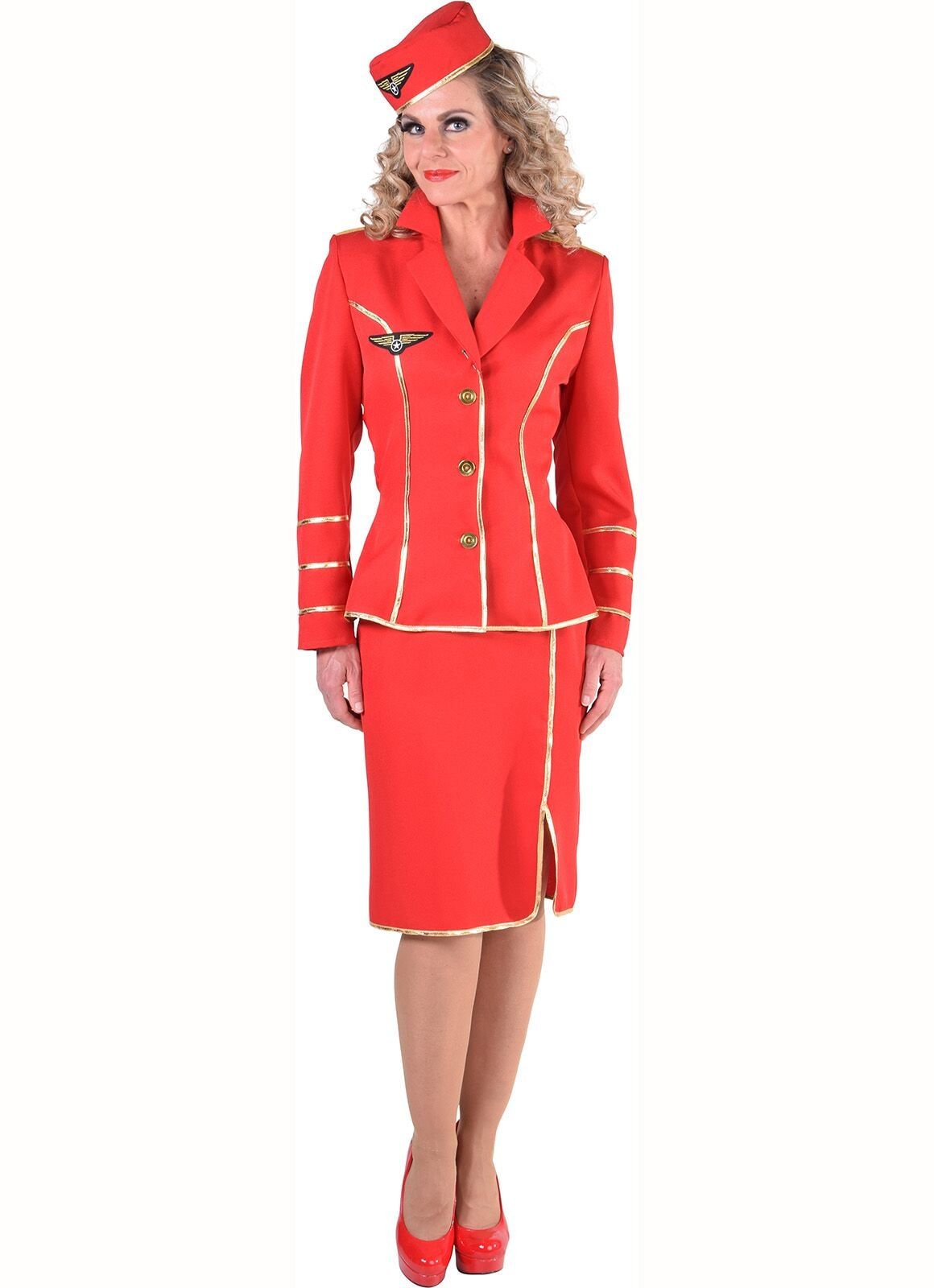Rood Stewardessen Pakje Dames