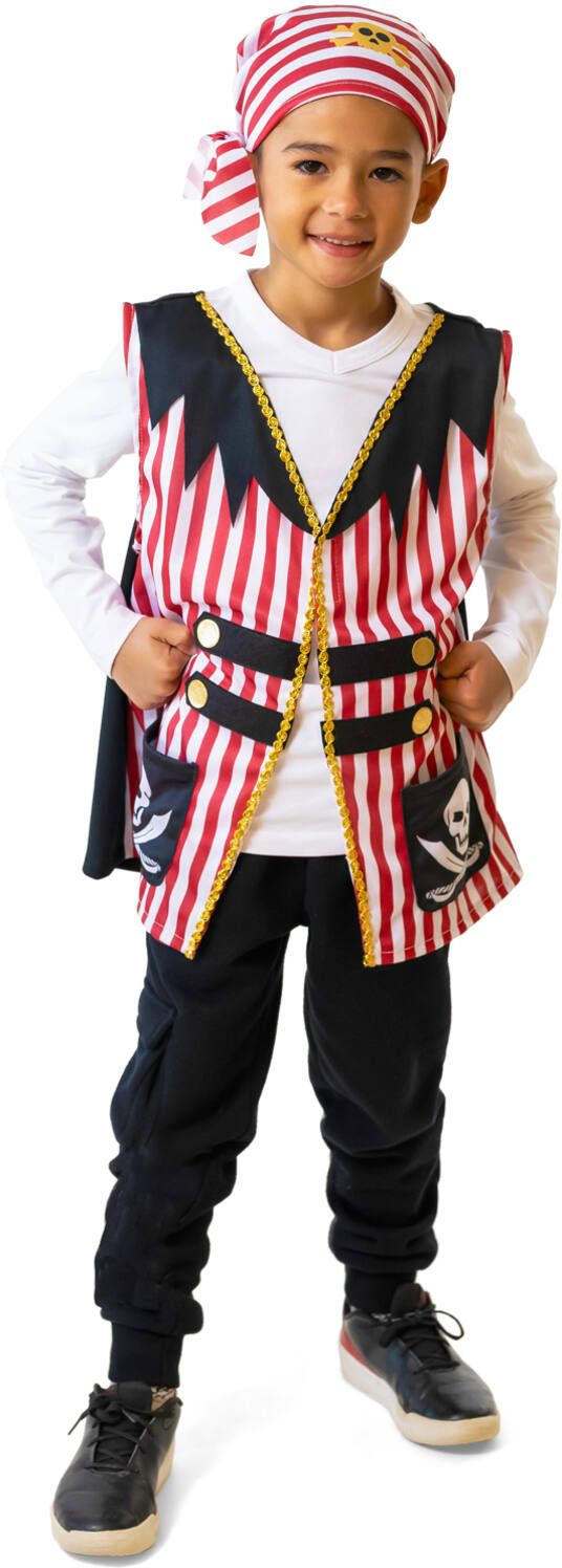 Rood Wit Piratenvest met bandana Jongens Meisjes