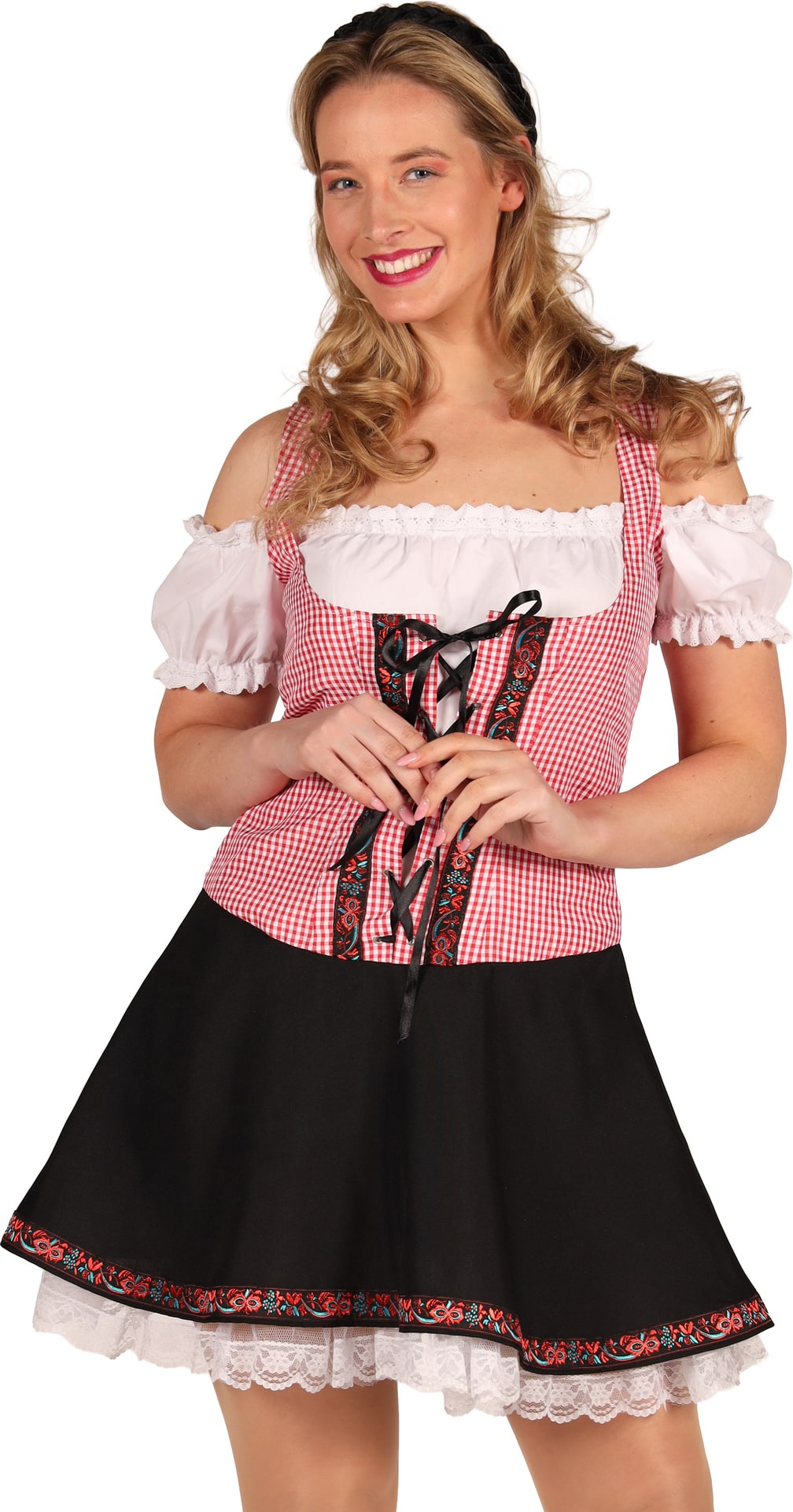 Rood Witte Sexy Dirndl Jurk Dames Oktoberfest