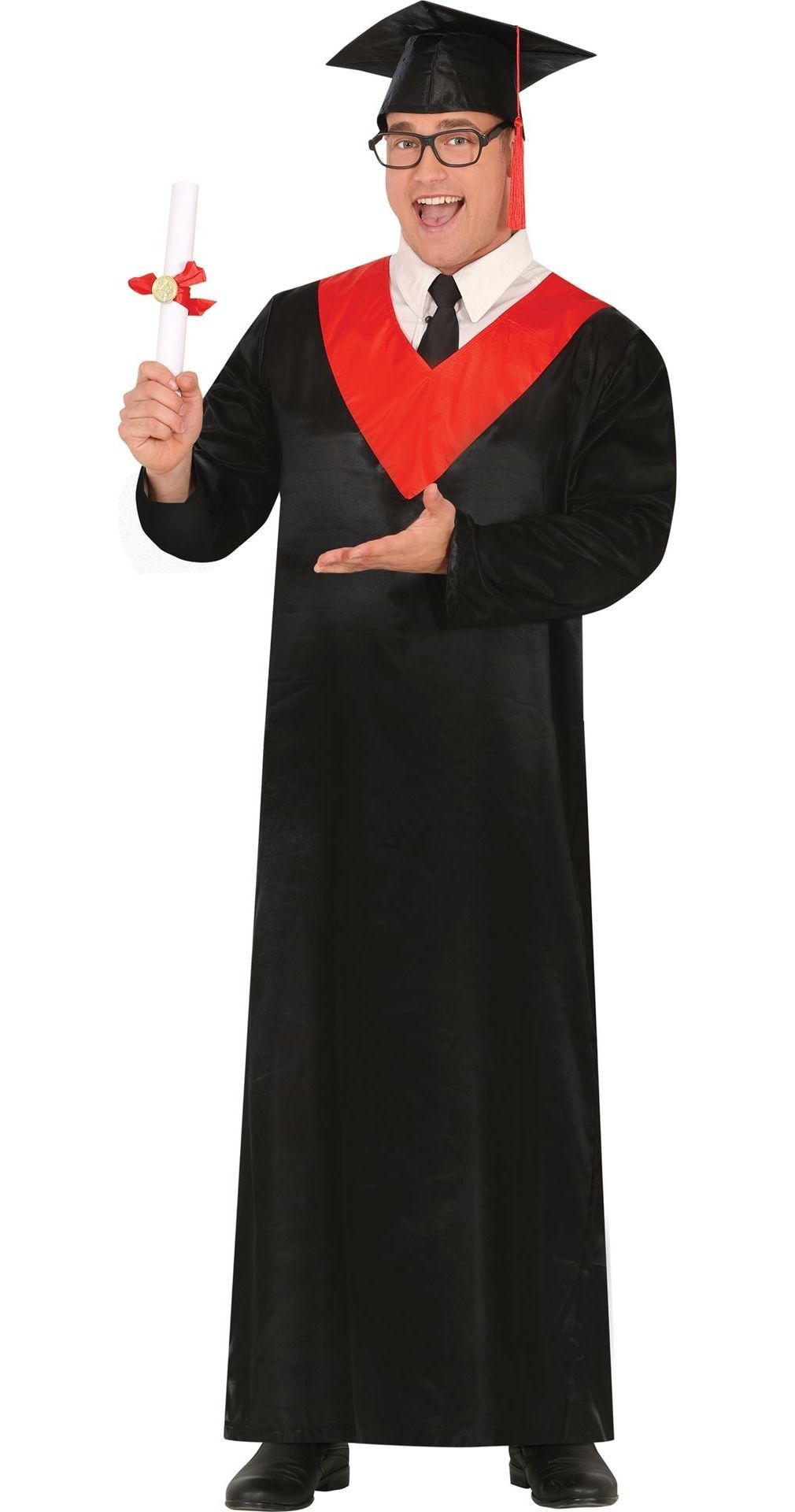 Rood-Zwart Afgestudeerd Kostuum