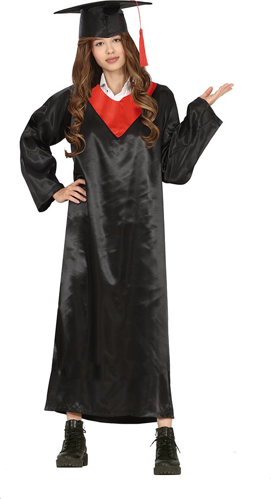 Rood Zwart Afgestudeerd Kostuum Meisjes 14-16 Jaar