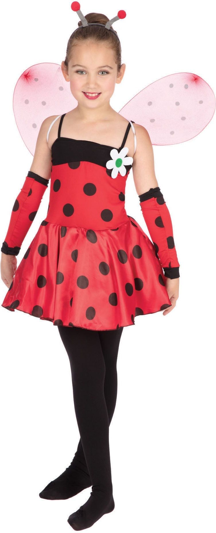 Rood Zwart Gestipt Lieveheerstbeest Jurkje Meisjes