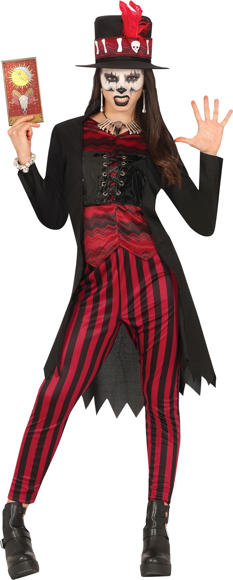 Rood Zwart Gestreepte Voodoo Outfit Meisjes 14-16 Jaar