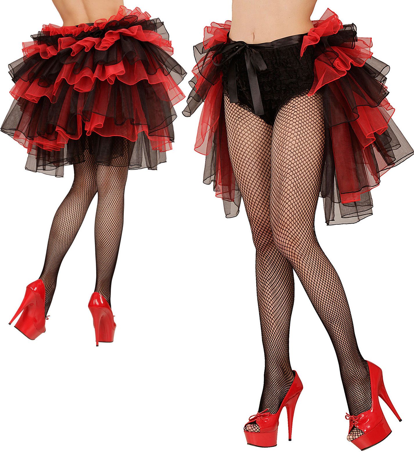 Rood Zwarte Burlesque Rok