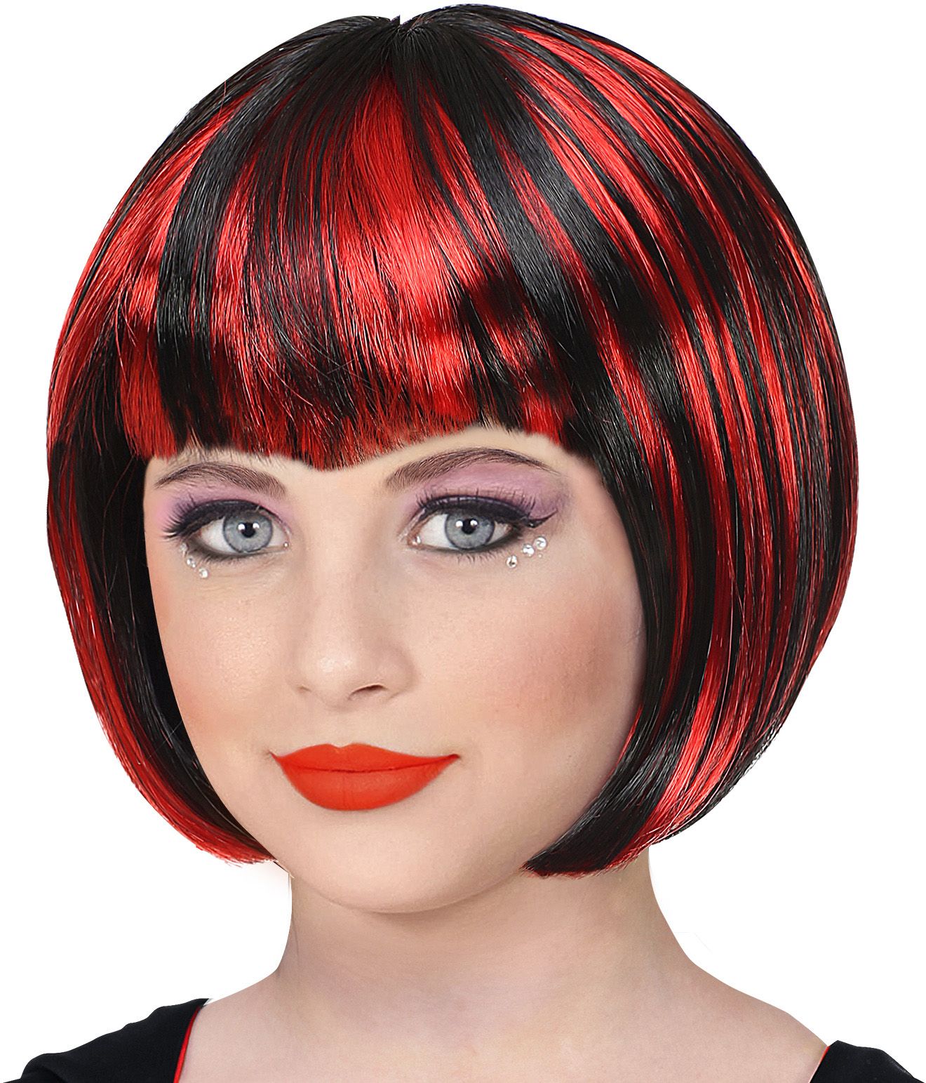 Rood Zwarte Pruik Meisjes Vampier