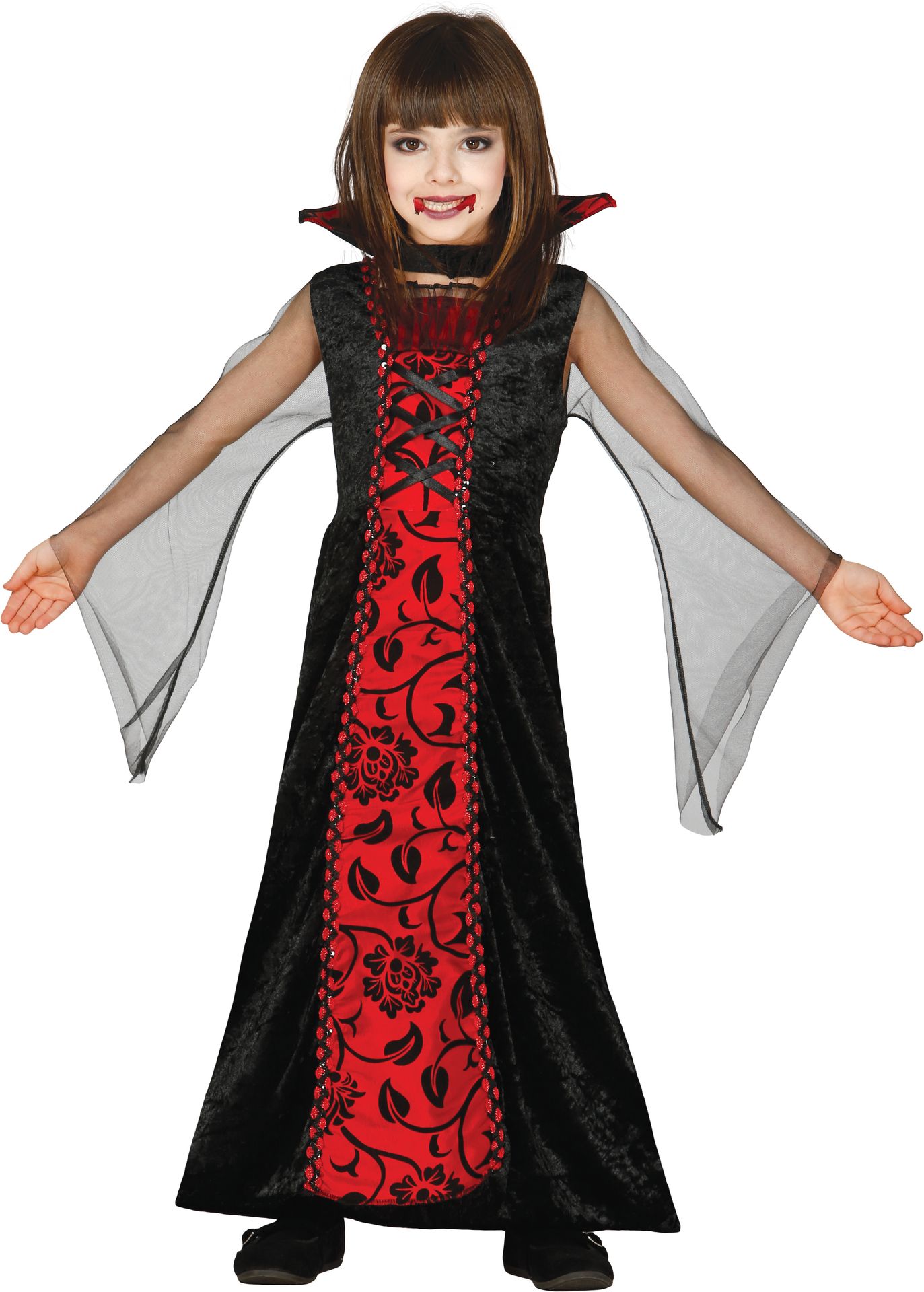 Rood zwarte vampier jurk meisjes