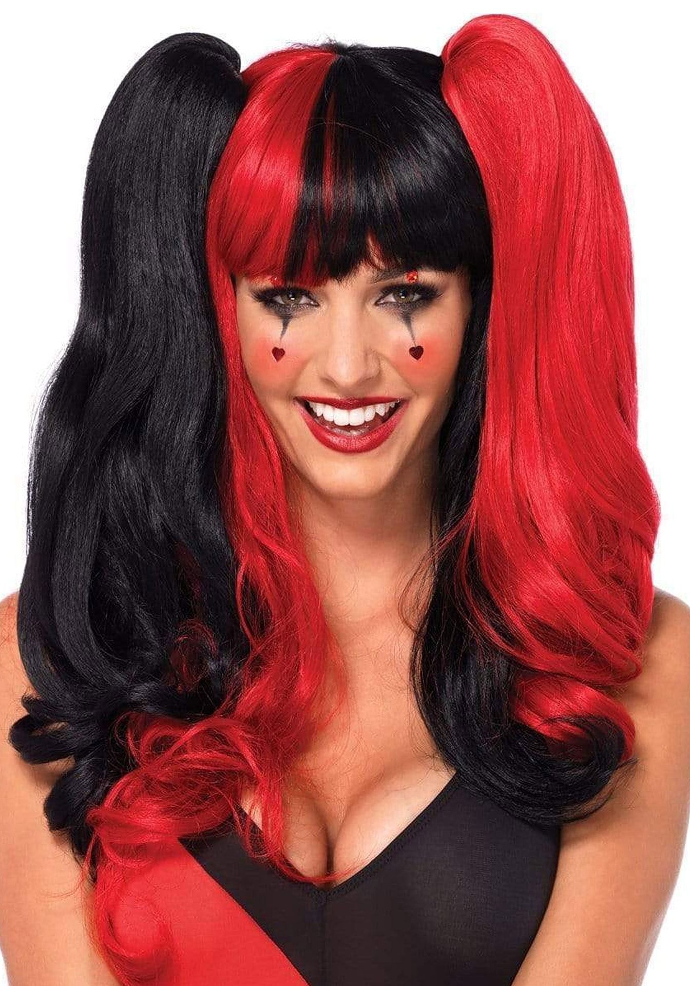 Rood Zwarte Voodoo Pruik