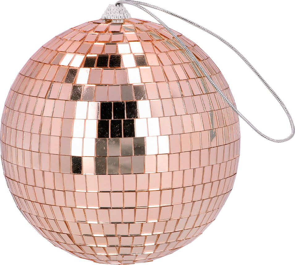 Rosé Gouden Disco Bal Decoratie 15cm