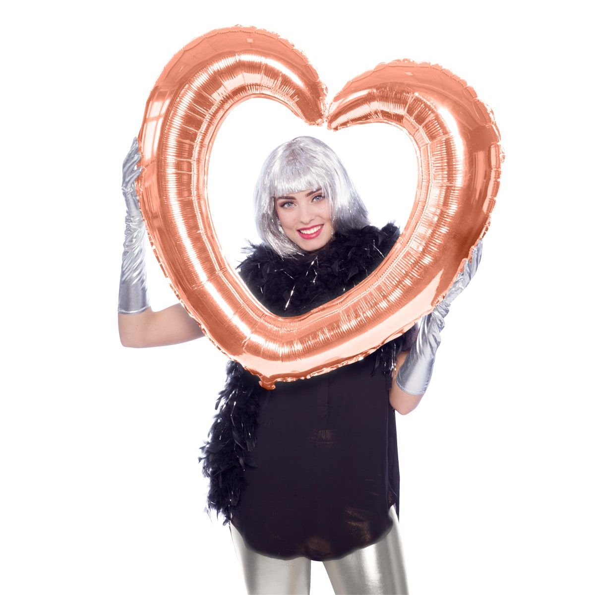 Rose Gouden Fotolijst Hartvorm Folieballon