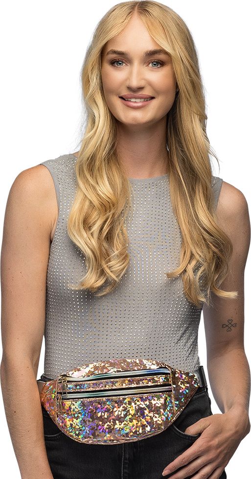 Roségouden Holografische Heuptas