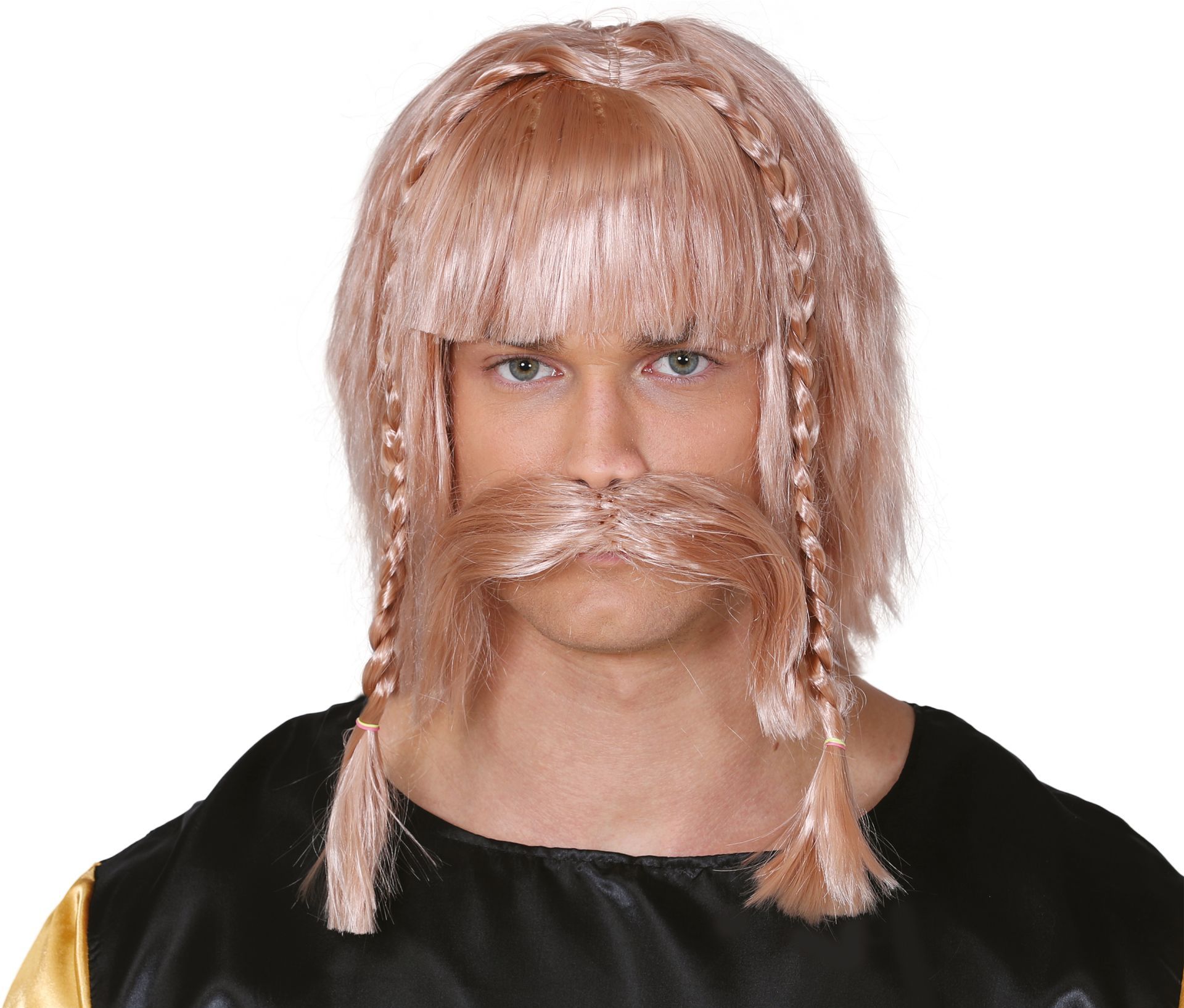 Rossige Viking Pruik en Snor