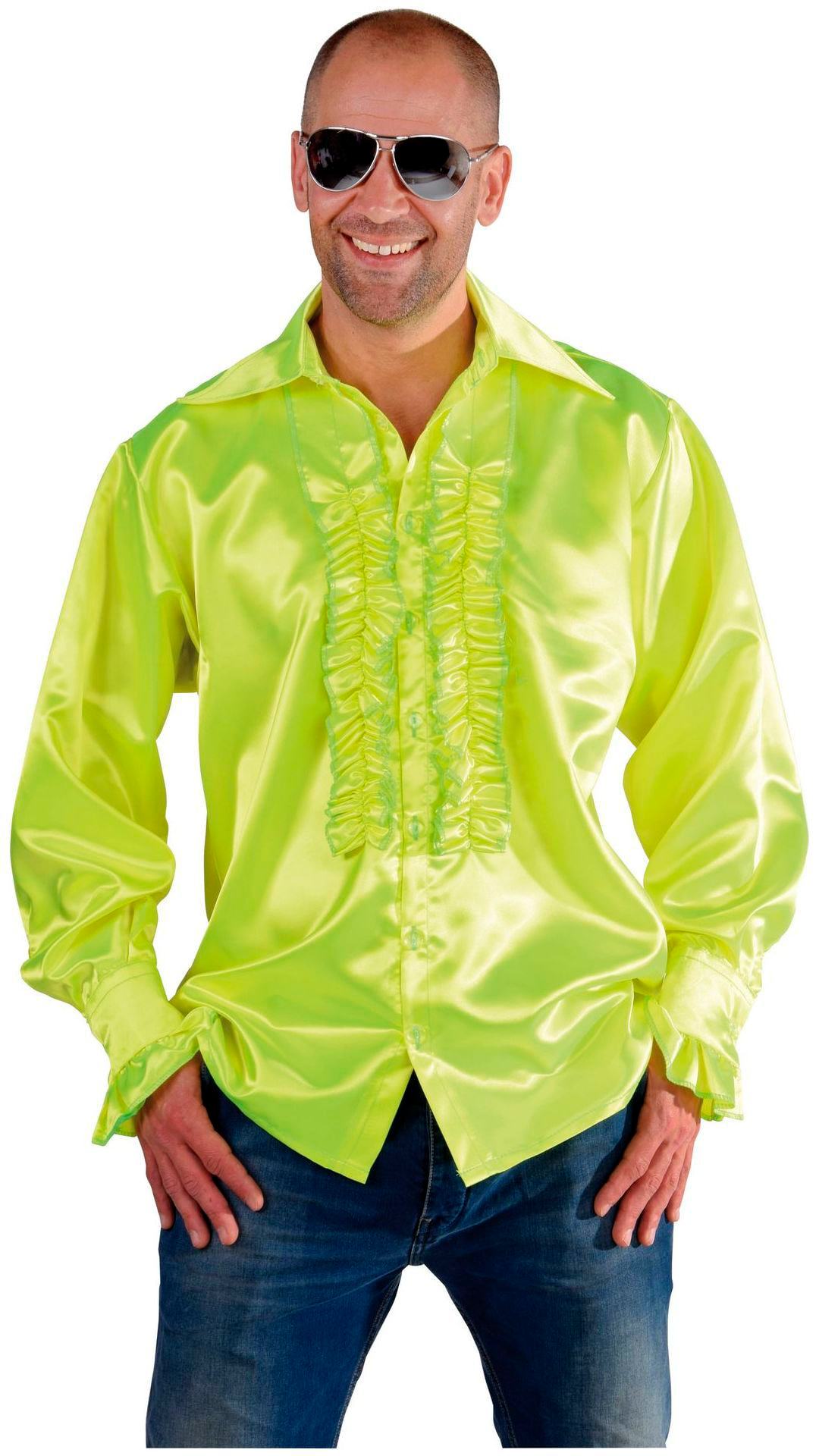 Rouche Blouse Luxe Lichtgroen Man