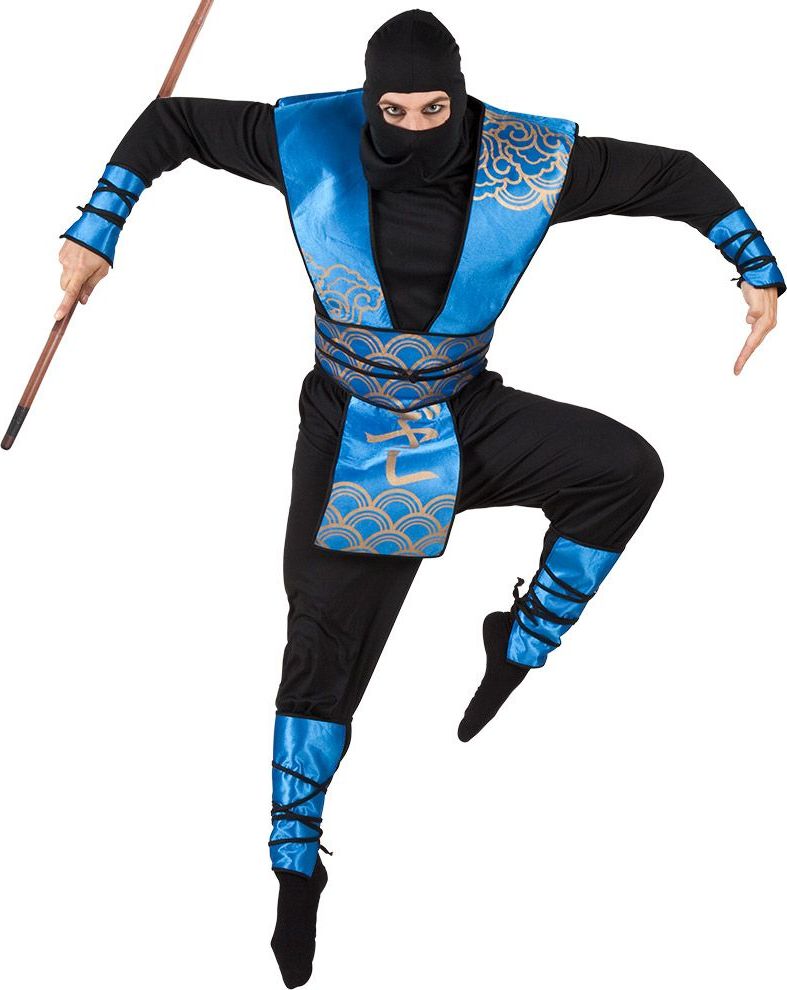 Royal Blue Ninja Kostuum Man