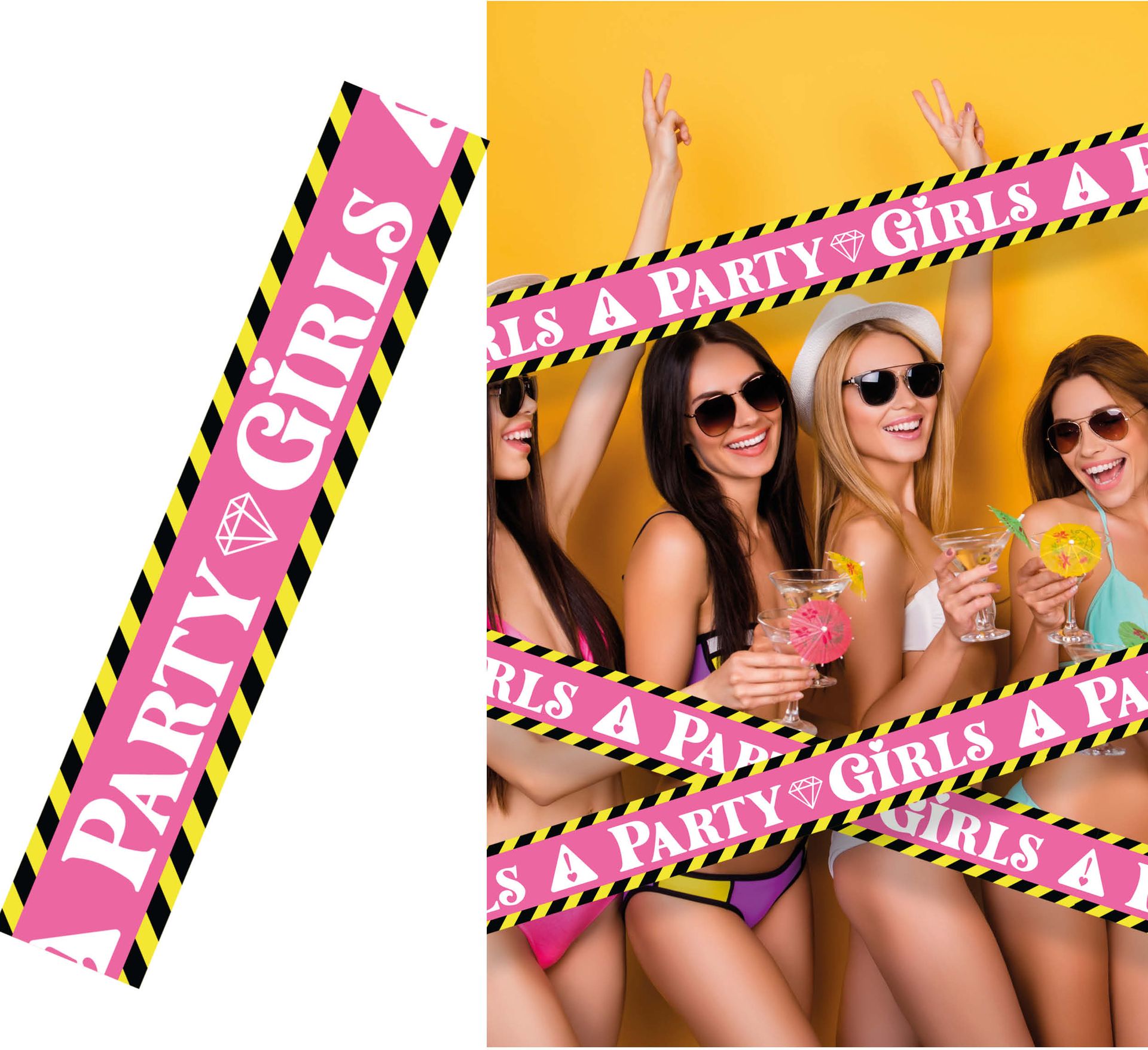 Roze Afzetlint Party Girls 7,6M