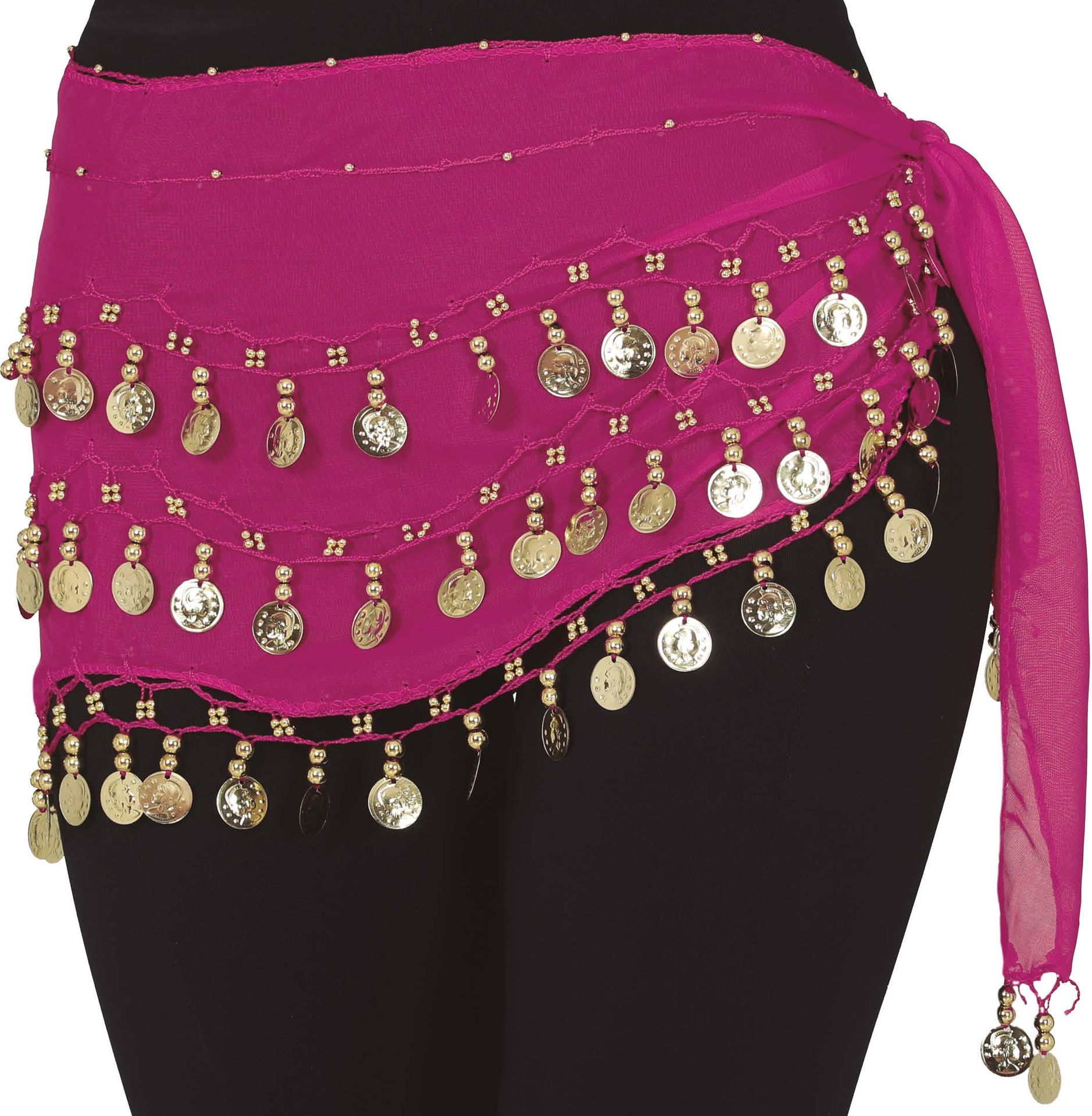 Roze Buikdanseressen Rok met Munten Dames