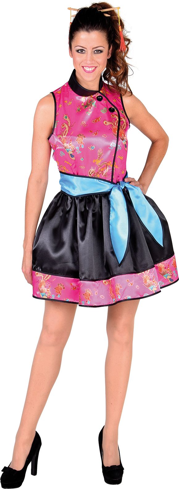 Roze Chinese Carnavals Jurk Dames