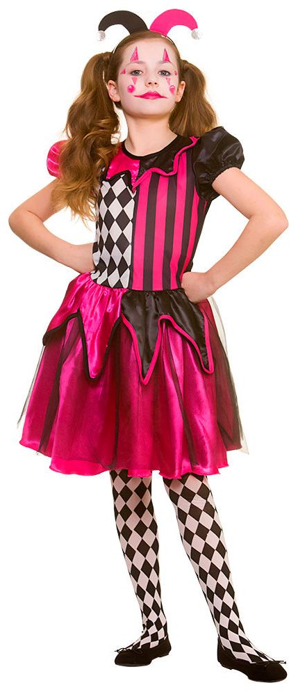 Roze clowns jurk