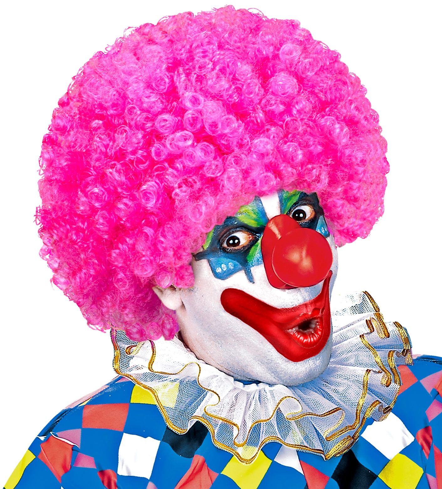 Roze Clowns Pruik
