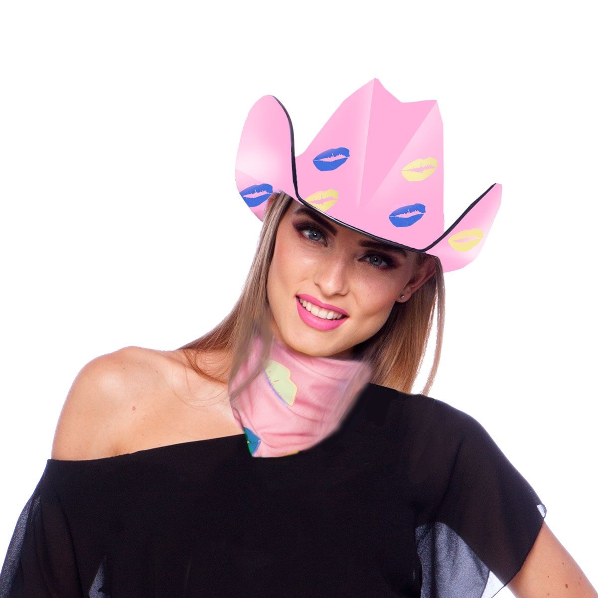 Roze Cowboyhoed met Lippen